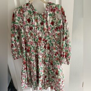 J Crew Crewcuts poinsettia dress. Like new condition! Gold metallic detail